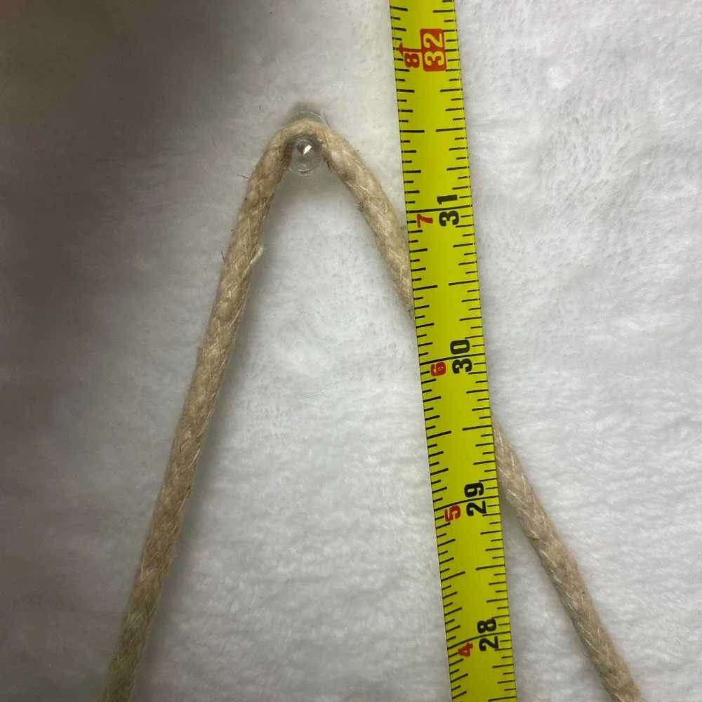 VTG 70s Boho Macrame Jute Owl Wood Wall Hanging Woven Driftwood Rustic Farmhouse